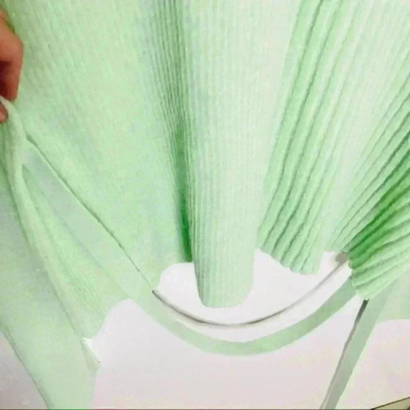 NWT Helmut Lang Strap Crew Neck Sweater in Pine Frost Green - Picture 4 of 8